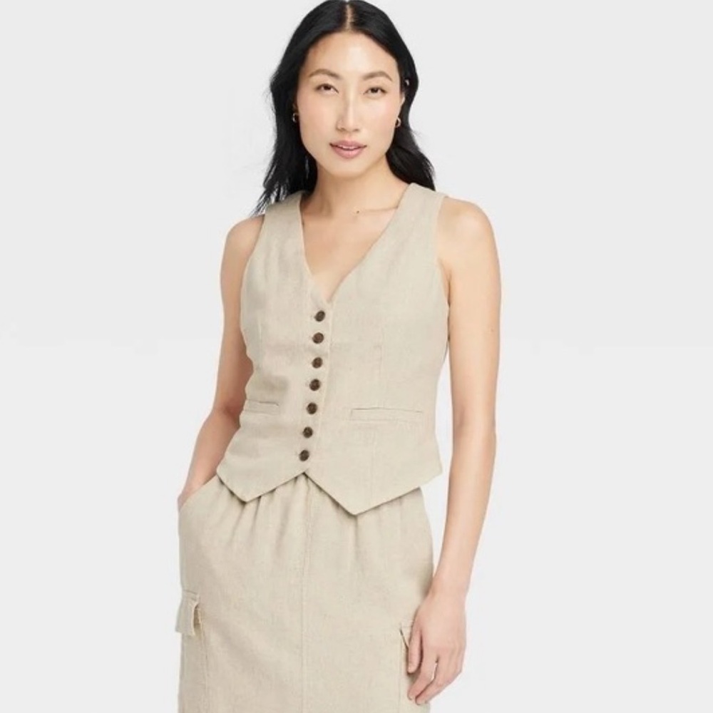 Beige Women's vest